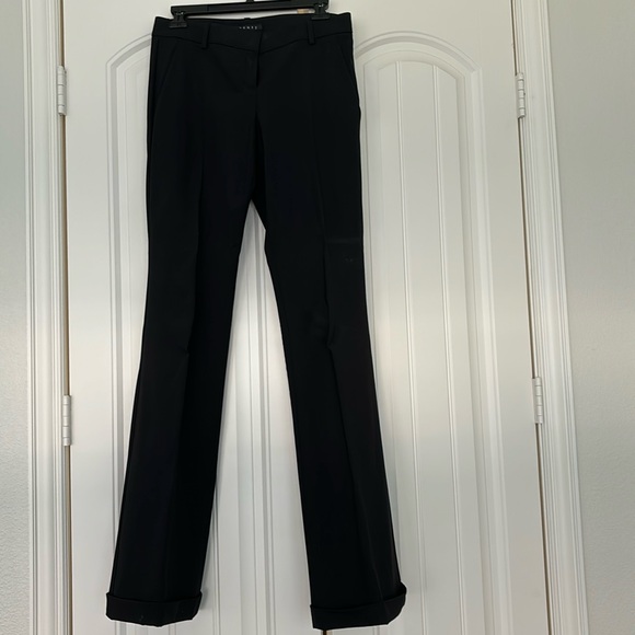 Theory Pants - Theory Lauren Tailor Cuff Pants in Black